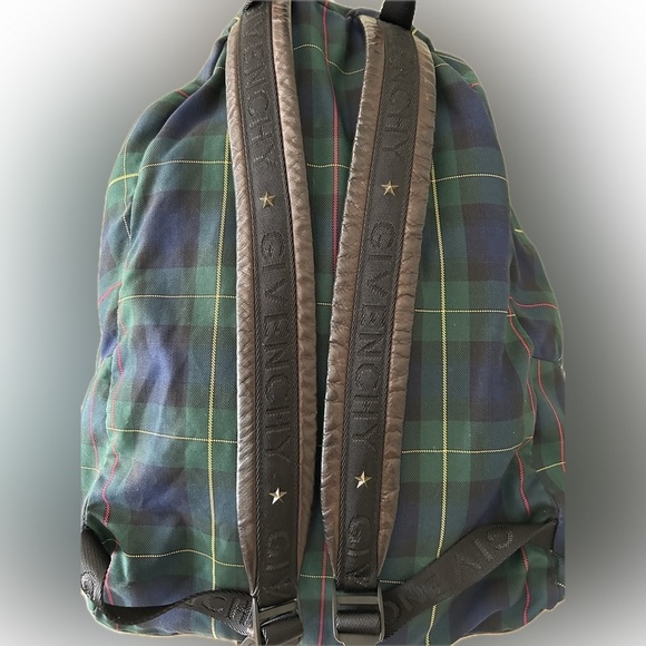 Authentic RARE Givenchy Backpack Plaid Blue and Green